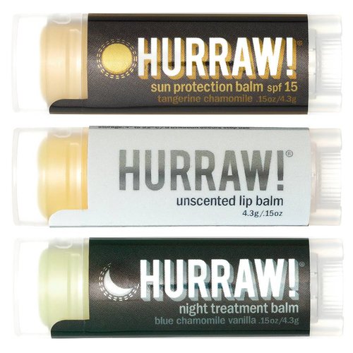 Hurraw! Basic Protection Lip Balm Voordeel Trio Hurraw! Basic Protection Lip Balm Voordeel Trio