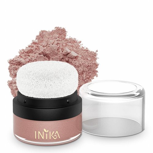 Inika Mineral Blush Puff Pot Pink Petal Inika Mineral Blush Puff Pot Pink Petal