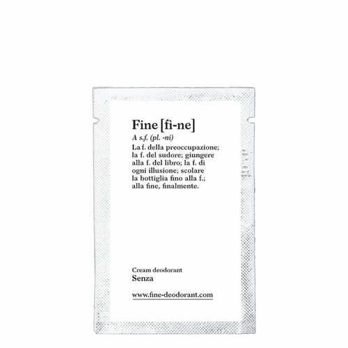 Fine Cream Deodorant Senza Sample Fine Cream Deodorant Senza Sample