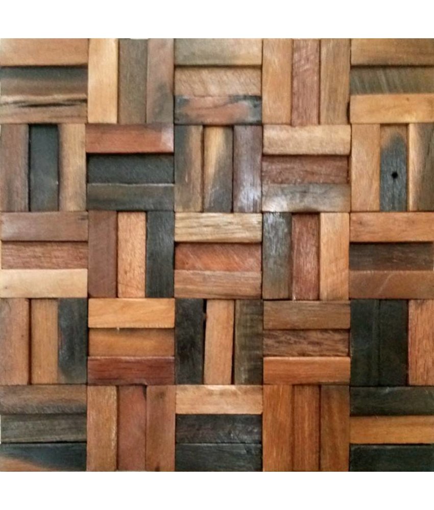 Mosaikfliesen aus antikem holz mosaic outlet