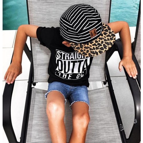Beau Hudson Beau Hudson Stripes on leopard cap Beau Hudson Beau Hudson Stripes on leopard cap