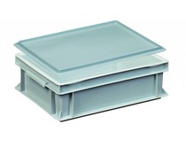 Plastic container with cover lid 400x300x133 Plastic container with cover lid 400x300x133