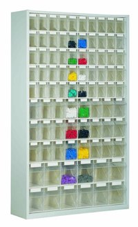 Clear small parts storage system