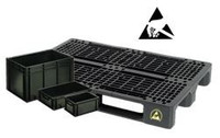 Conductive stacking-, transportboxes and pallets • ESD solutions