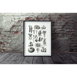 Poster Gemüse Vintage, Poster Küche, Wandbild Küche, Wandbild Gemüse ... Poster Gemüse Vintage, Poster Küche, Wandbild Küche, Wandbild Gemüse ...