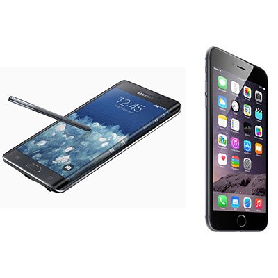 Note Edge en de iPhone 6 Plus