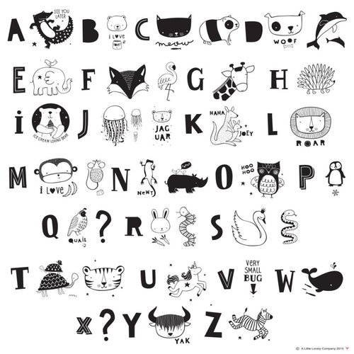 ALLC Lightbox Letter Set: ABC Zwart ALLC Lightbox Letter Set: ABC Zwart