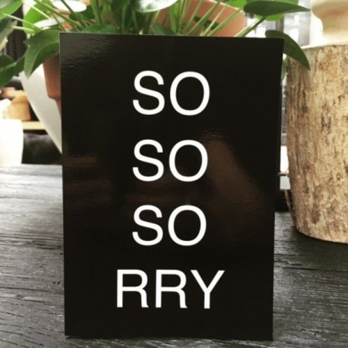 Blackflags Kaart "Sorry" Blackflags Kaart "Sorry"