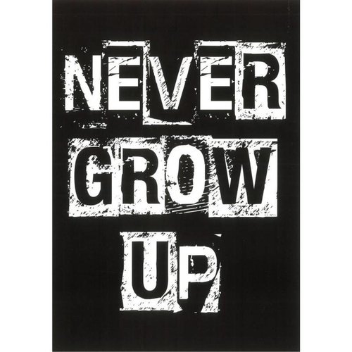 Blackflags Kaart "Never grow up" Blackflags Kaart "Never grow up"