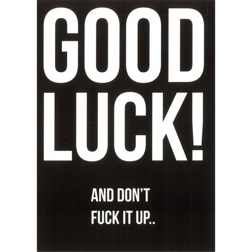 Blackflags Kaart "Good Luck" Blackflags Kaart "Good Luck"