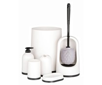 Badkamer- en toiletset (7 delig) Wit Badkamer- en toiletset (7 delig) Wit