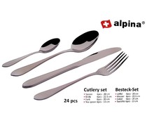 Alpina Alpina Roestvrijstalen bestekset (24 delig) Alpina Alpina Roestvrijstalen bestekset (24 delig)