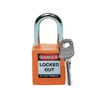Nylon Sicherheits-vorhängeschloss orange 051347