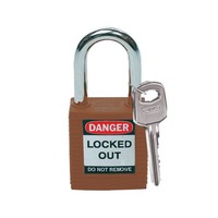 Nylon veiligheidshangslot bruin 813636
