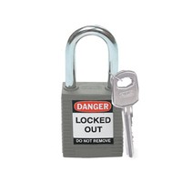 Nylon veiligheidshangslot grijs 814113