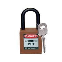 Nylon veiligheidshangslot bruin 813639