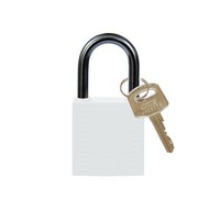 Nylon compact veiligheidshangslot wit 814122