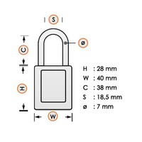 Gelamineerd stalen veiligheidshangslot blauw 814095