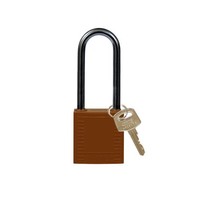 Nylon compact veiligheidshangslot bruin 814140
