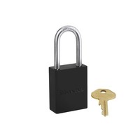 Sicherheitsvorhängeschloss aus Aluminium schwarz S6835LFBLK
