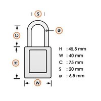 Aluminium veiligheidshangslot met kunststof cover groen 834478