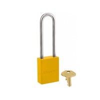 Sicherheitsvorhängeschloss aus Aluminium gelb S6835LTYLW