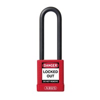 Aluminum safety padlock with red cover 74/40HB75 ROT