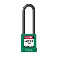 Aluminum safety padlock with green cover 74/40HB75 GRÜN