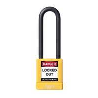Aluminum safety padlock with yellow cover 74/40HB75 GELB