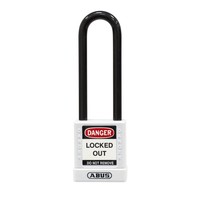 Aluminum safety padlock with white cover 74/40HB75 WEIß