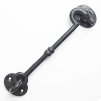 Gietijzeren deurhaak zwart gelakt 170mm
