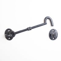 Gietijzeren deurhaak zwart gelakt 170mm