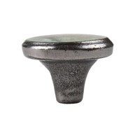 Gietijzeren kastdeurknop 34mm - blank gelakt