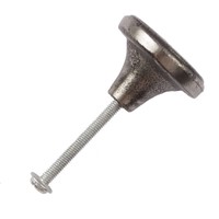 Gietijzeren kastdeurknop 34mm - blank gelakt
