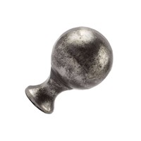 Gietijzeren kastdeurknop 26mm - blank gelakt