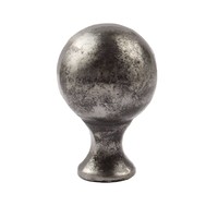 Gietijzeren kastdeurknop 26mm - blank gelakt