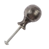 Gietijzeren kastdeurknop 26mm - blank gelakt