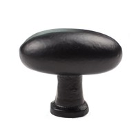 Gietijzeren kastdeurknop ovaal - 42mm