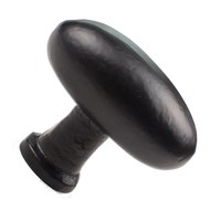 Gietijzeren kastdeurknop ovaal - 42mm