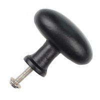 Gietijzeren kastdeurknop ovaal - 42mm