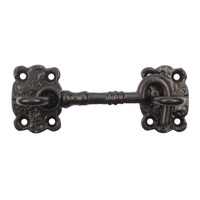Gietijzeren deurhaak zwart gelakt 133mm