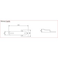 Smeedijzeren privacy grendel