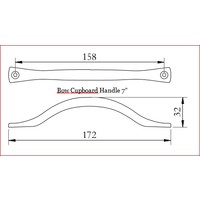 Gietijzeren rustieke greep boog 173mm