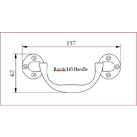 Gietijzeren rustieke til greep 160mm