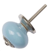 Porseleinen meubelknop blauw