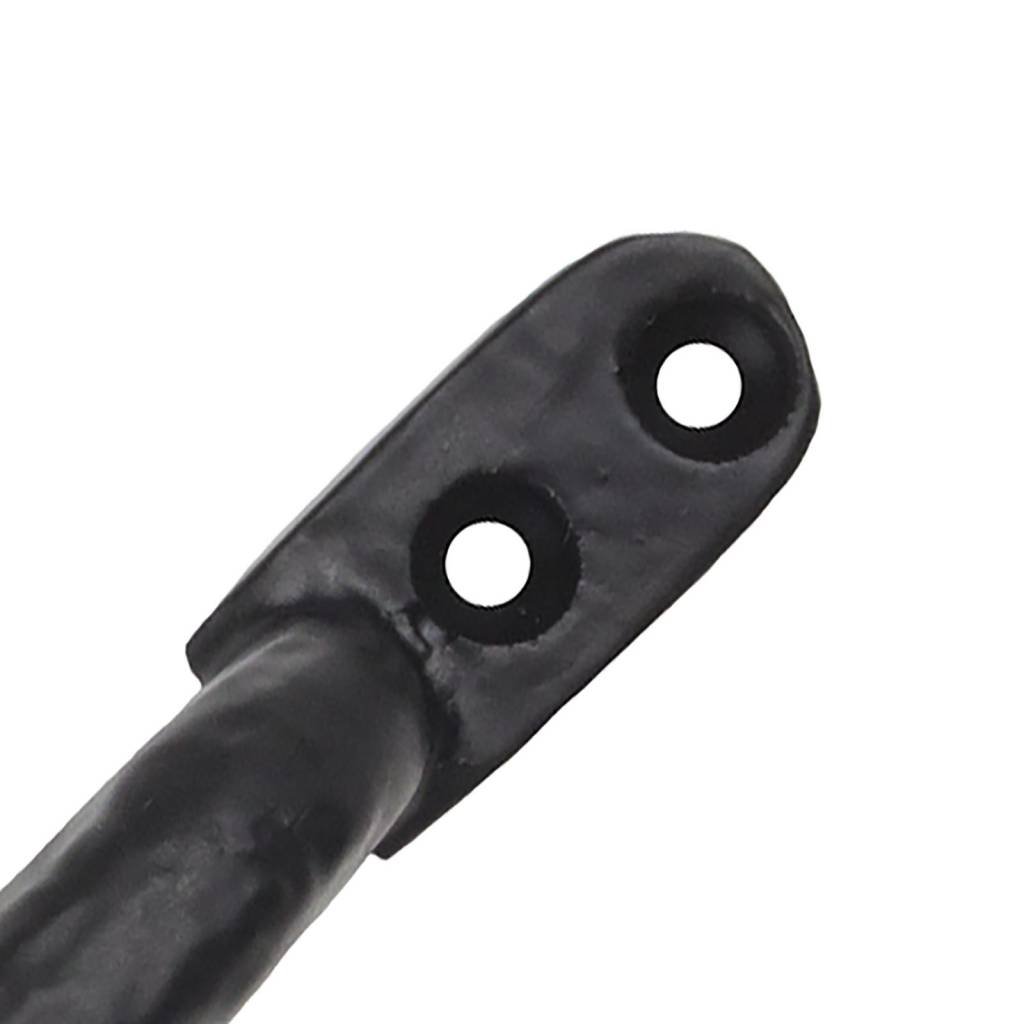 Handgreep van gietijzer 155mm zwart. smeedijzerenbeslag.nl
