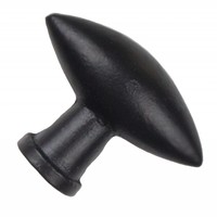 Gietijzeren kastdeurknop ovaal - 40mm