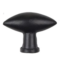 Gietijzeren kastdeurknop ovaal - 40mm