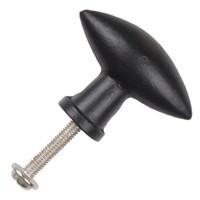 Gietijzeren kastdeurknop ovaal - 40mm
