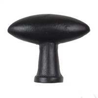 Gietijzeren kastdeurknop ovaal - 46mm